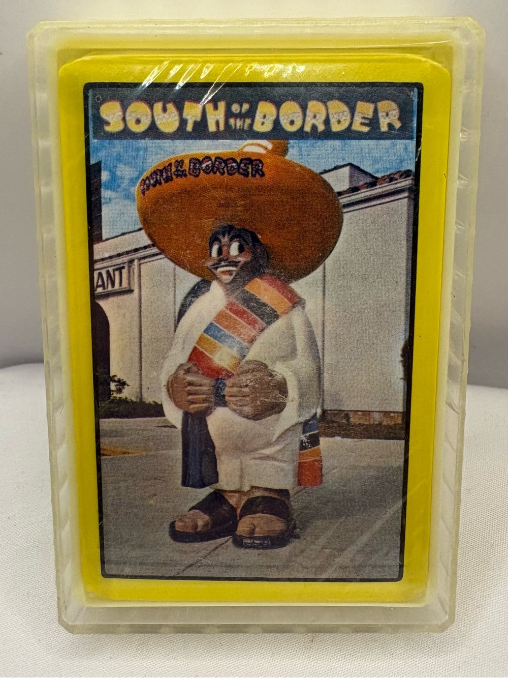 Vintage SOUTH OF THE BORDER Playing Cards PEDRO Hard Case-Sealed